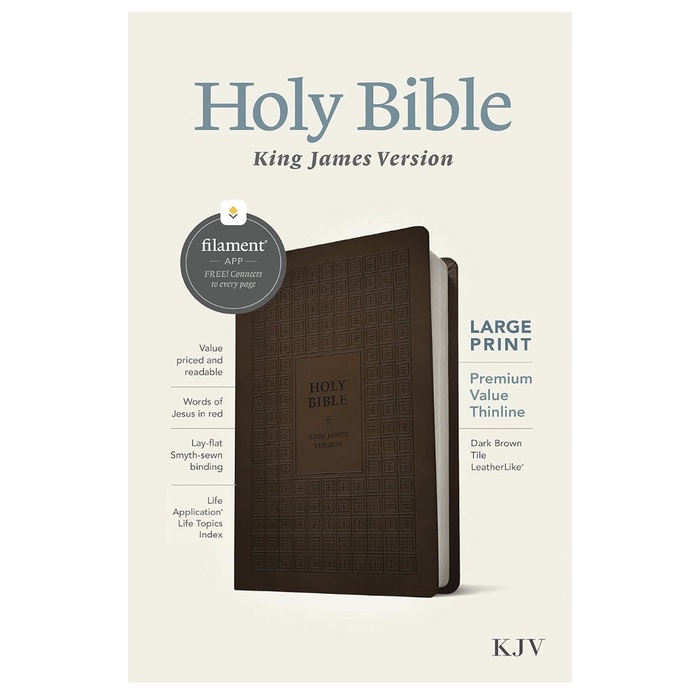 

Ready Kjv Large Print Premium Value Thinline Bible, Filament-Enabled Red Letter Edition