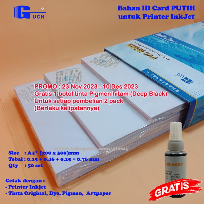 

PVC BAHAN ID CARD PUTIH 50 SET (GUCH) Kode 1112