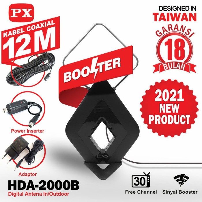 Antena Digital PX Hda2000 / Antena PX HDA 2000B PX HDA 2000 In/Outdoor