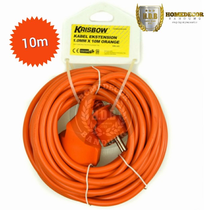 Krisbow Kabel Ekstensi 10 Mtr / extension cable roll / kabel krisbow