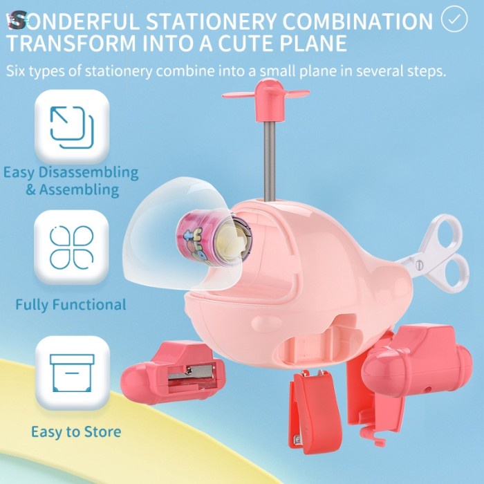 

BERGARANSI Kotak Pensil Model Pesawat Terbang Kecil Untuk Alat Tulis Sekolah