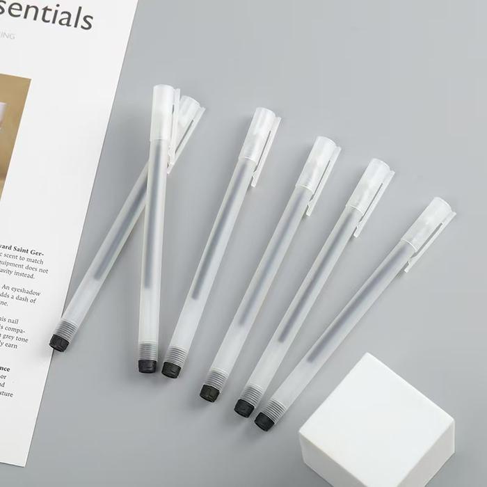 

DISKON BISA COD50-100PCS Pulpen Gel Hitam 0.5mm Standard Pena Ujung Lancip Pena Gel Runcing 3 Warna