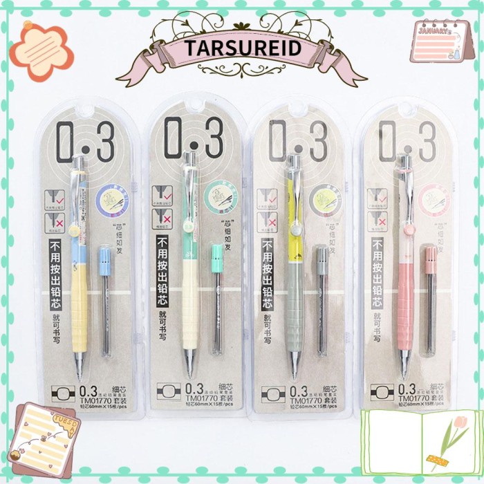 

STOK TERBATAS 1 Set Pensil Mekanik 0.3mm Bahan Plastik Warna Acak Untuk Sekolah