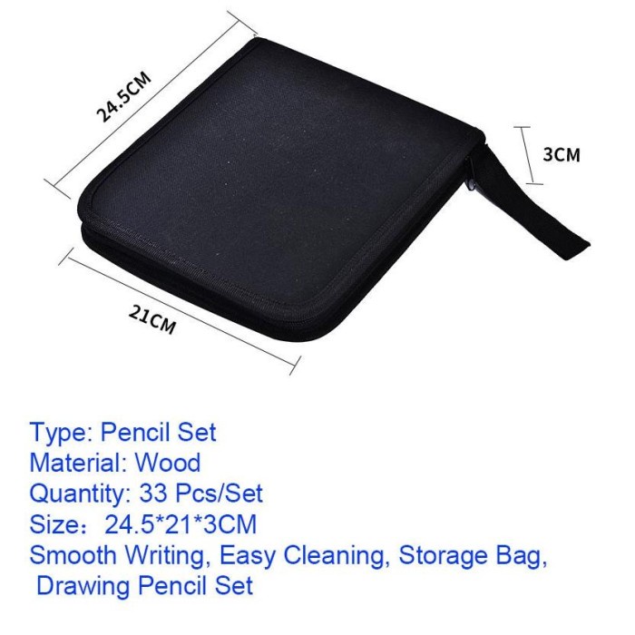 

EKSLUSIF Premium 33PCS/Set Sketch Pensil Pensil Pisau Penghapus Dan Pensil Gambar Untuk Keperluan