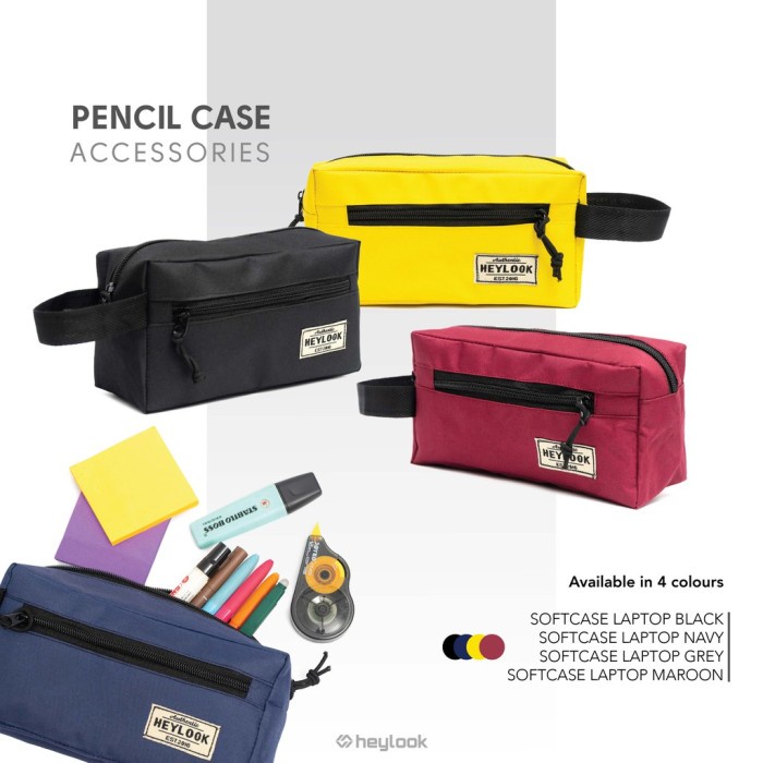 

MURAH Tempat Pensil ATK Sekolah Kuliah Kerja Pencil Case Distro Premium