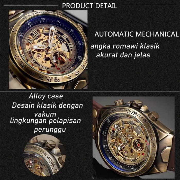 Tebaru FNGEEN A275 Otomatis Jam Tangan Pria Anti Air Original 100% Elegan Mewah Tali Kulit Mekanis