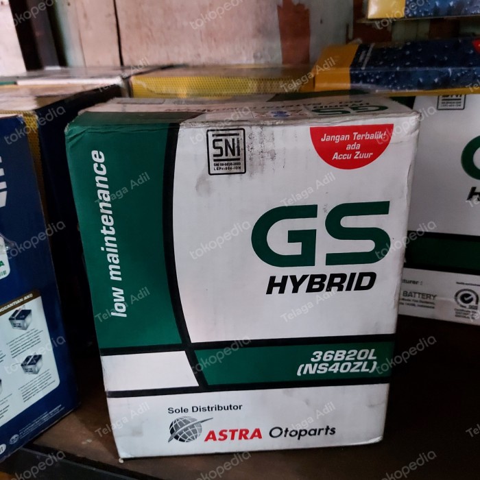 Aki Mobil Ns40Zl Gs Astra Hybrid Jazz, Agya, Xpander