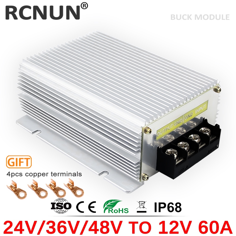 MONC 24V 36V 48V to 12V 50A 60A Step Down DC-DC Converter 48V-13.8V Voltage Regulator Buck Golf Cart