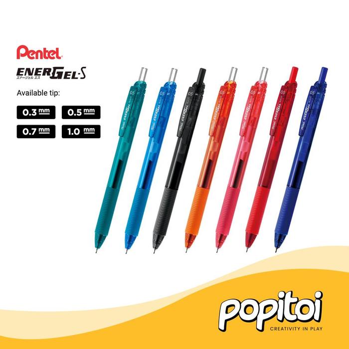 

HOT SALE! Pentel Energel S Gel Pen 0.3 0.5 0.7 1.0 mm Pulpen pengganti BLN105 Bolpen Warna Warni