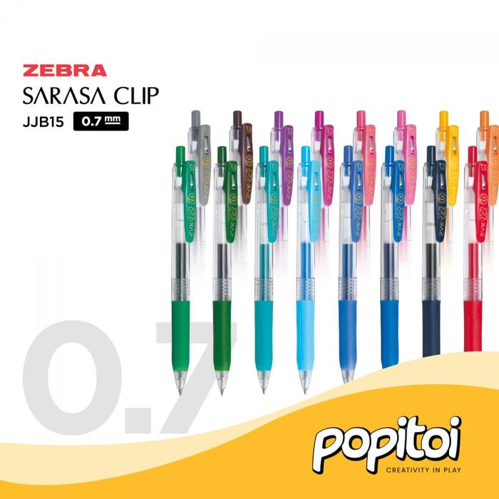

ZEBRA SARASA CLIP JJB15 Gel Pen 0.7 mm Pulpen Bolpen Warna Warni