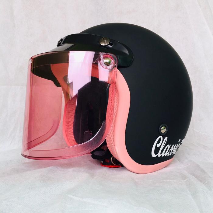 Helm Bogo Wanita Hijab Hitam Doff Pastel 2023 Motorcycle
