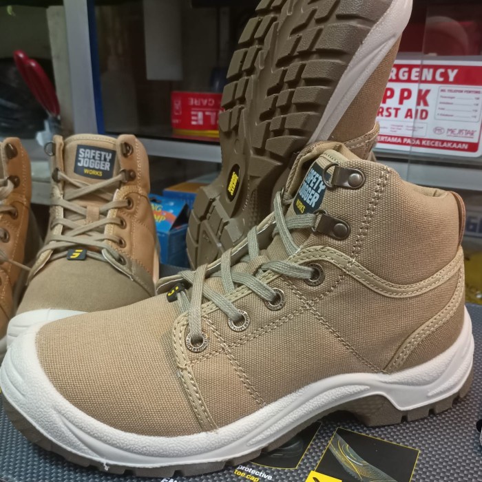 Safety Shoes Desert Sand Coklat Jogger Original