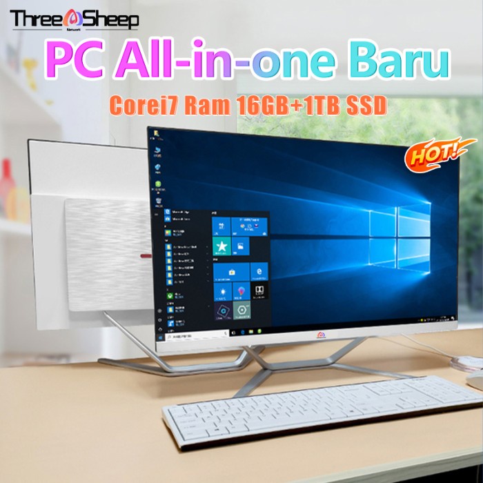 Komputer Pc All-In-One Baru Terbaru Intel Core I5/I7, Ram 8G/16G+Ssd 256/512Gb - Cpu Komputer