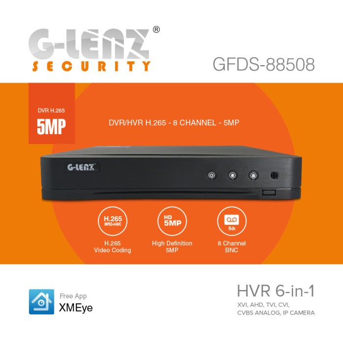Glenz Cctv Dvr 8Ch 5Mp - Gfds 88508M (5Mp)