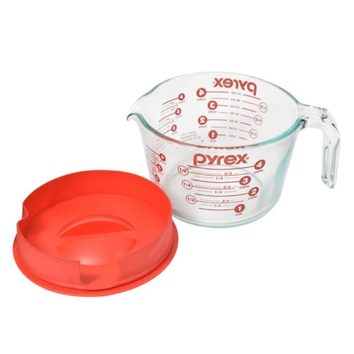 GELAS UKUR KACA DENGAN TUTUP PYREX DENGAN PILIHAN UKURAN