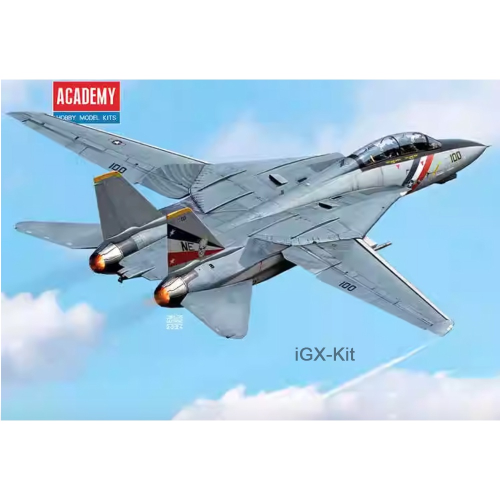 NIPCO Academy 12590 1/72 Scale USN F14 F14D F-14D VF-2 Bounty Hunters Fighter Aircraft Jet Hobby Cra
