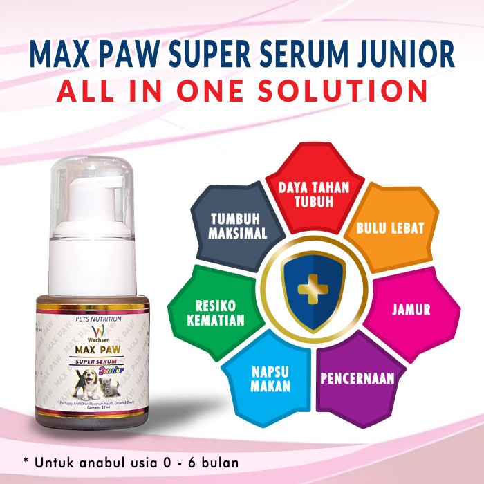 Product Laris Max Paw Junior Vitamin Anak Kucing Anjing Pertumbuhan Sakit Naps Makan
