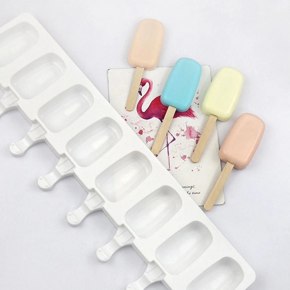 

Allforhome Cetakan Es Krim 8 Grid with Popsicle Sticks - JS282