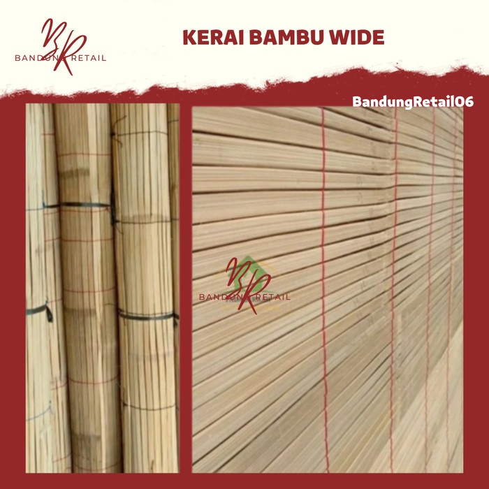 Kerai Bambu Wide Kerai Bambu Gulung Tirai Bambu 1x2, 1.5x2 & 22 Meter