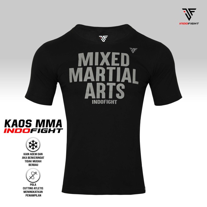Kaos MMA Indofight T-shirt MMA Baju MMA Kaos Olahraga MMA Apparel Unisex