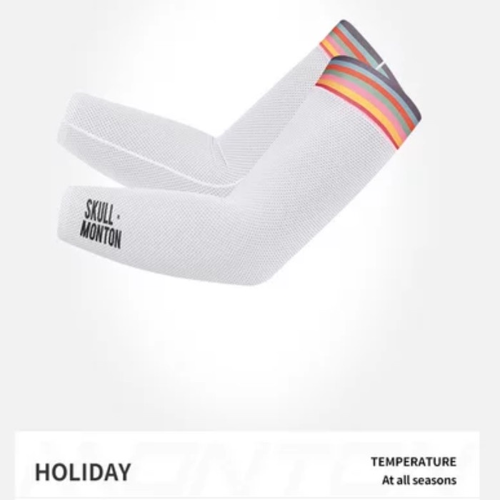 Manset Tangan Sepeda Monton - Arm Sleeve Monton HOLIDAY WHITE