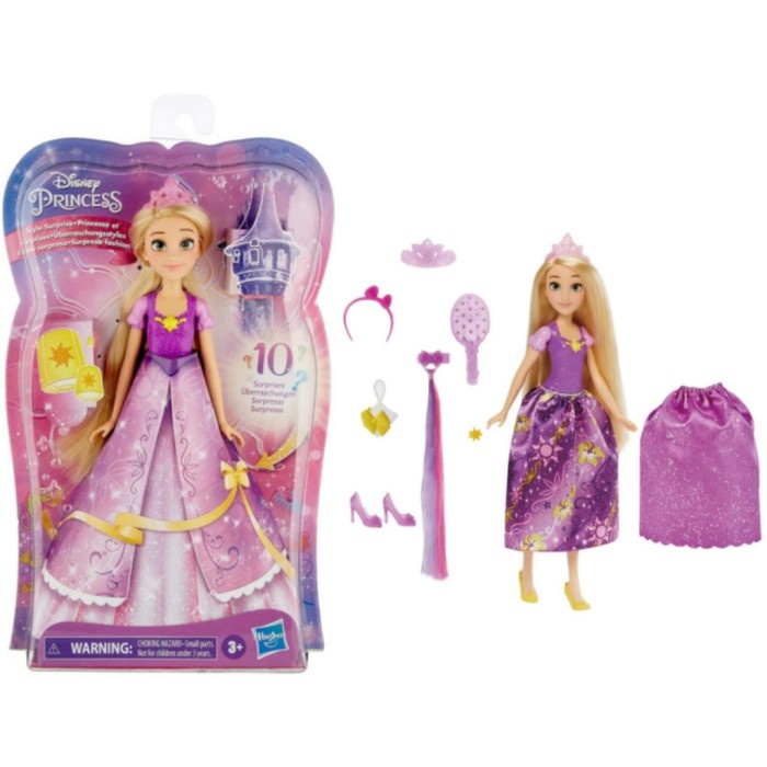 Boneka Disney Princess Style Surprise Rapunzel Belle Fashion Aksesoris