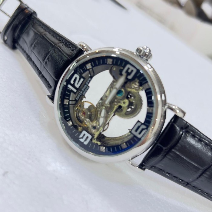 PREMIUM Jam Tangan Automatic Pria Tanpa Baterai Transparan Tembus Pandang VCHKE