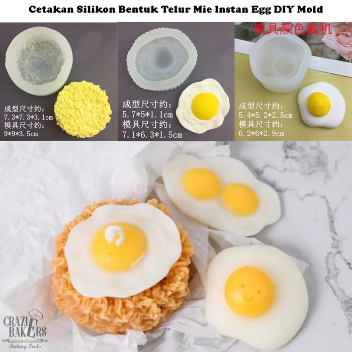 Cetakan Silikon Bentuk Telur Mie Instan Egg DIY Mold