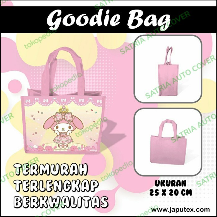 

Flashshow tas goodie bag ulang tahun gambar Melodi 02 baby pink uk 25*12*20