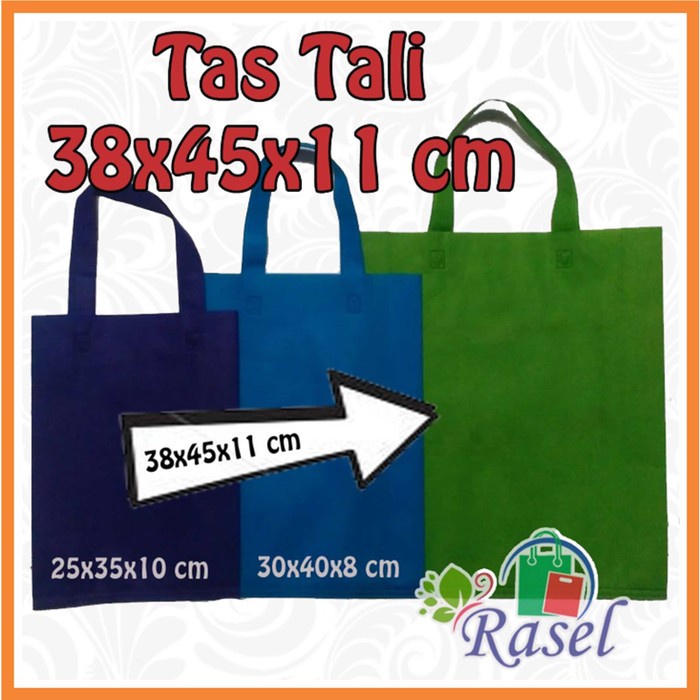 Flashshow 38x45x11 cm Tas Kain Spunbond Goodie Bag Kantong Goody polos souvenir
