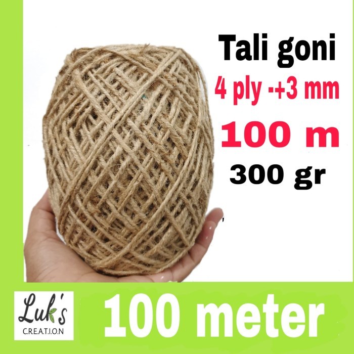 

Flashshow Tali goni 4 ply 3mm 300 gr 100 meter tali rami paperbag paper bag