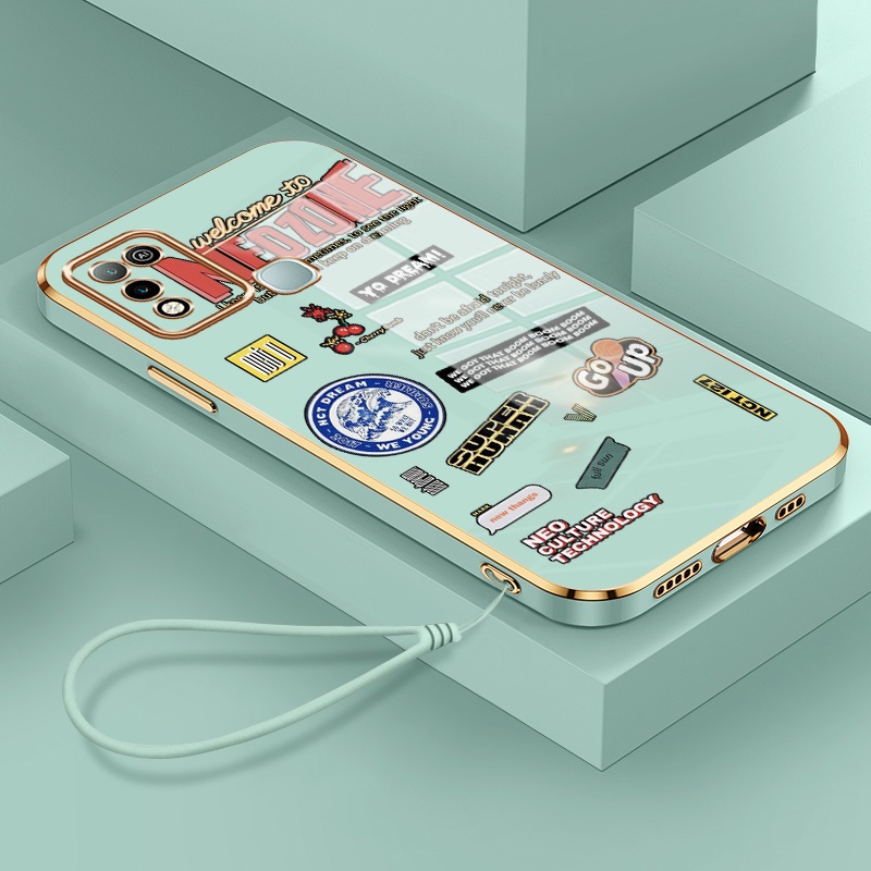 Casing Hp Untuk Infinix Hot 9 Play Hot 10 Play Hot 11 Play Case Casing pola Lencana Kasing HP Kesing