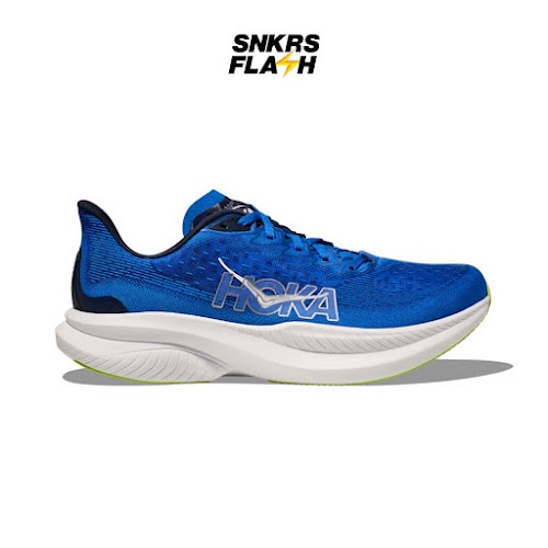 HOKA ONE ONE Mach 6 Wide Elecobalt Varsity Navy Sepatu Sneakers Pria - 1147833ECC - Size 46.7