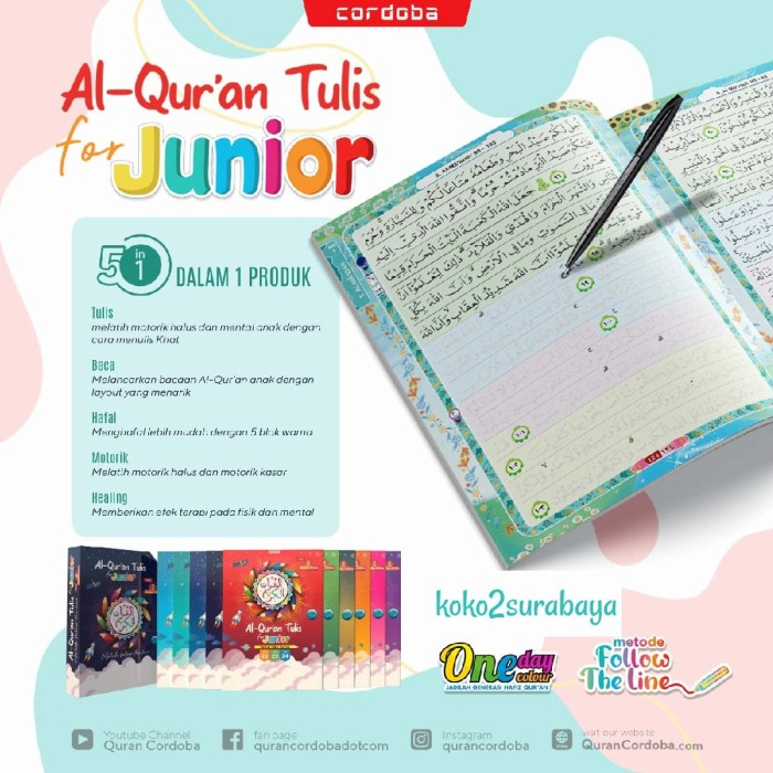 ALQURAN TULIS FOR JUNIOR (MUSHAF TULIS JUNIOR) CORDOBA KODE 621