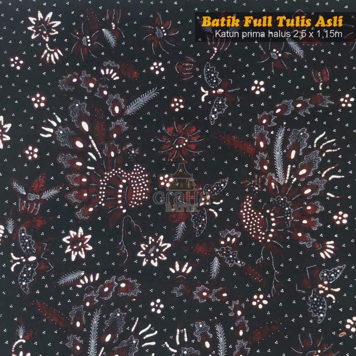 Kain Batik Tulis Asli Katun Bahan Batik Bakaran Pria Wanita Kalkun