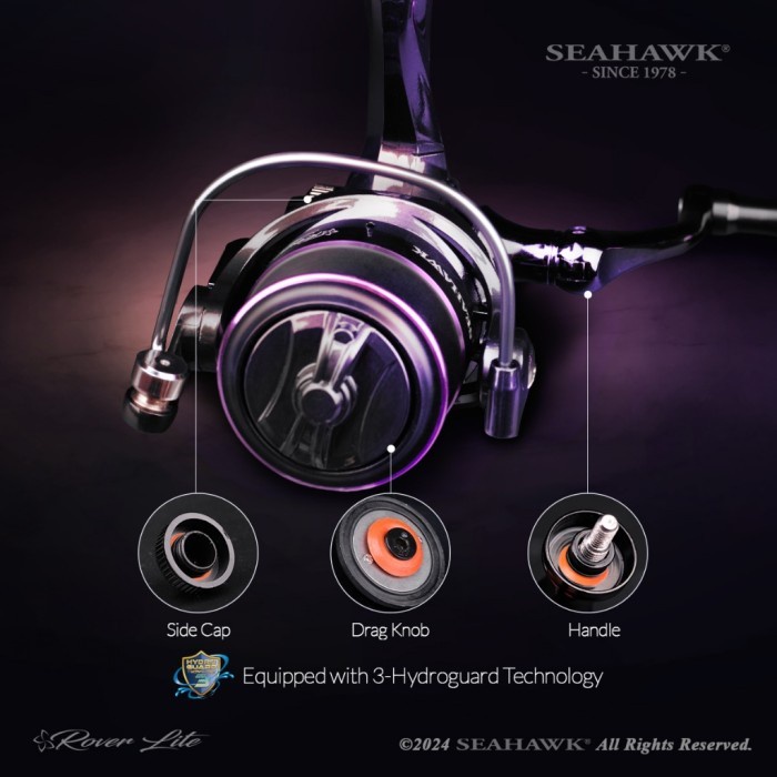 Reel Pancing Spining Ultralight Seahawk Rover Lite 500 Power Handle