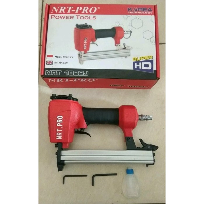 

Mesin Air Nailer 1022J NRTPRO Staples Angin Tembak Paku 1022 - Bev