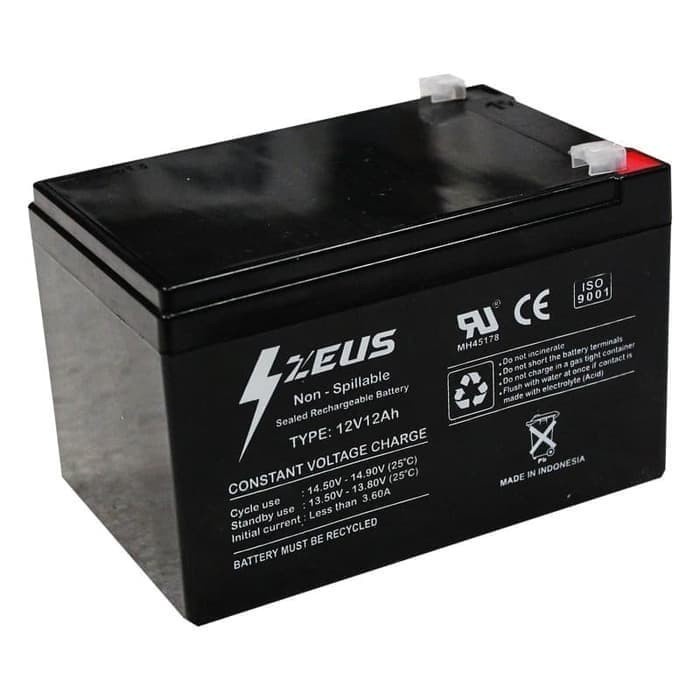 AKI SELIS / SEPEDA LISTRIK RICHEY VRLA 12V 12AH / 12V12AH ZEUS KODE 323