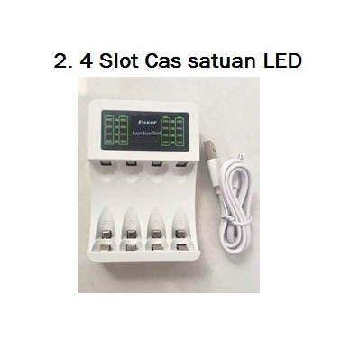 CHARGER CAGER CAS FOXER BATERAI AA A2 , AAA A3 RECHARGEABLE FOXER KODE 938