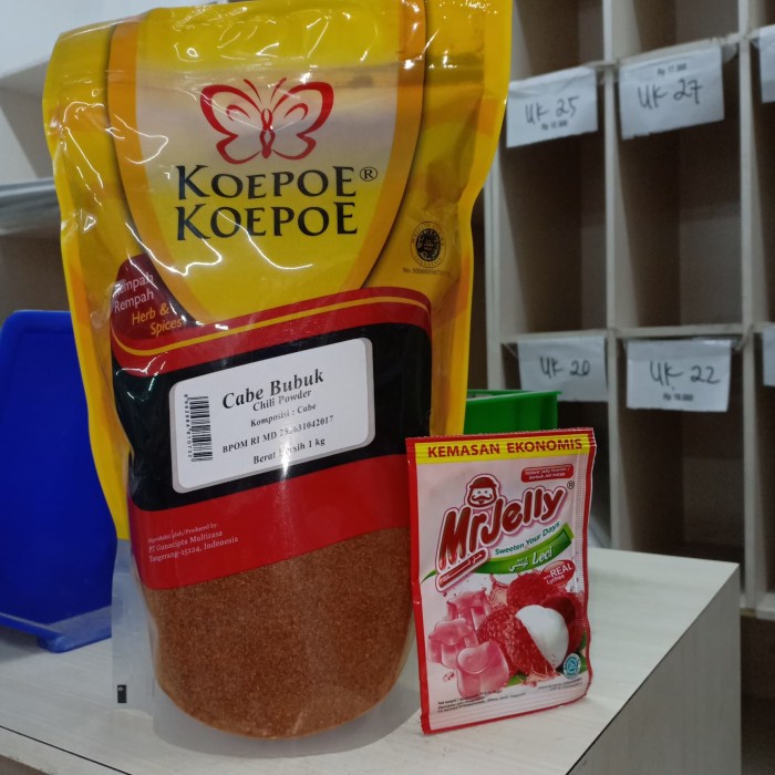

Cabe bubuk 1kg GRATIS MRJELLY EKONOMIS 1 SACHET