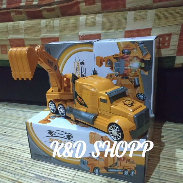 TRUCK ROBOT-TRUK TRANSFORMERS-MAINAN TRUCK EXCAVATOR-MAINAN ROBOT