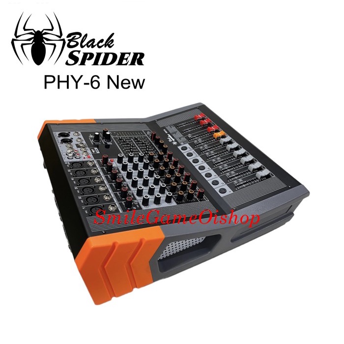Power Mixer Audio Black Spider PHY6 Original