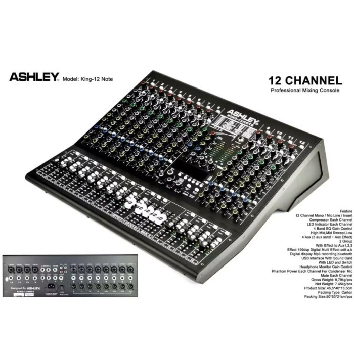 NEW Mixer Audio Ashley King 12 Note / King12Note / King 12Note 12CH