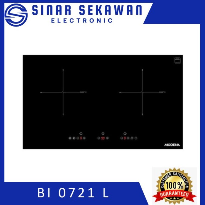 MODENA KOMPOR INDUKSI 2 TUNGKU BI 0721 L / BI-0721-L / BI0721L