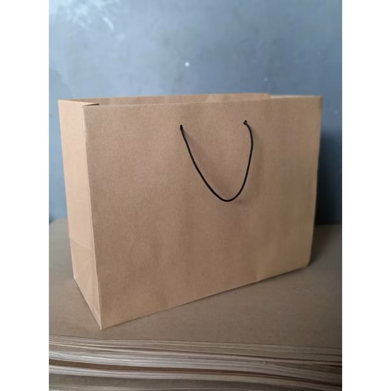

Paper Bag Coklat Polos Ukuran 26x12x20 (paket 12pcs) |Tas Kertas |Tas Kado |Tas Souvenir |paper bag Hampers