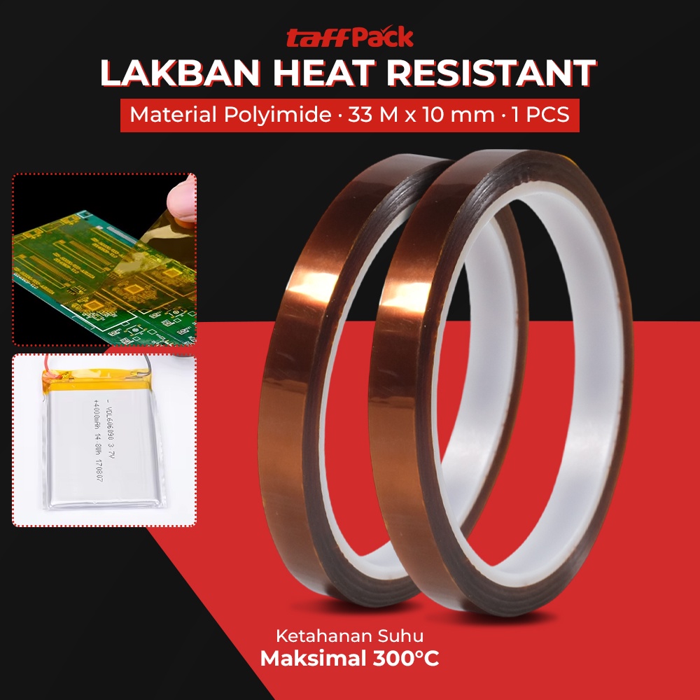 

TaffPACK Lakban Heat Resistant Polyimide High Temperature Adhesive