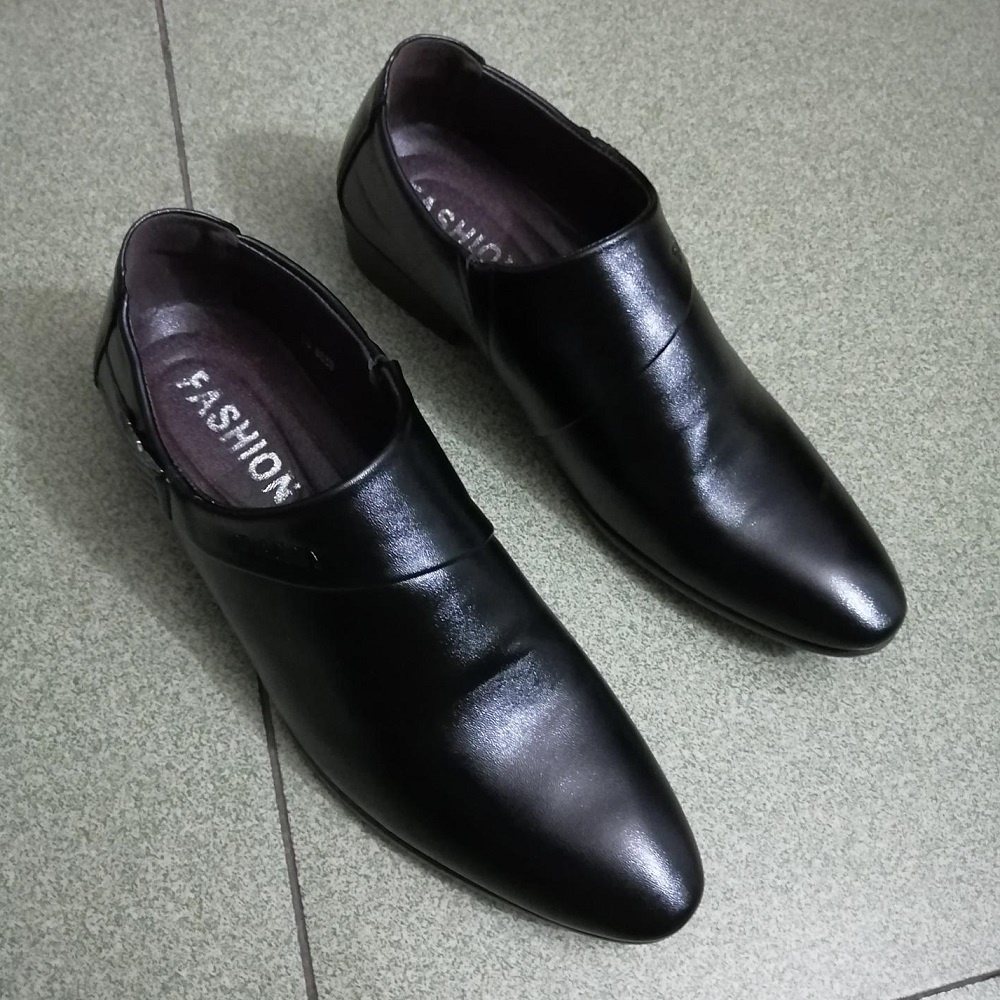 Best Seller Sepatu Pantofel Pria Pantofel Tanpa Tali Hitam Pria Sepatu Fantofel Kerja Kantor Dewasa
