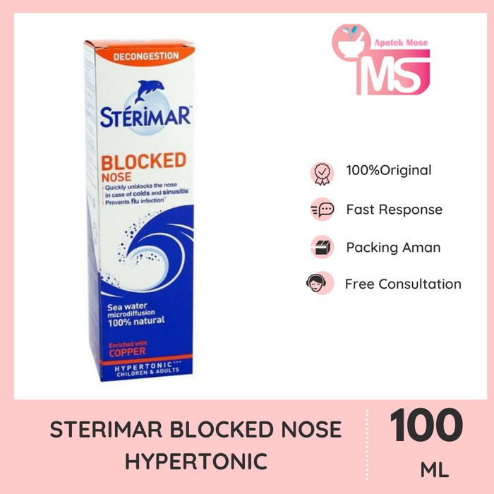 

TERBARU! STERIMAR BLOCKED NOSE HYPERTONIC 100ML