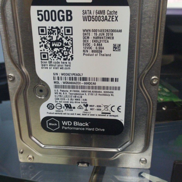 Hdd/hardisk 3,5 intrnal WD Caviar BLACK