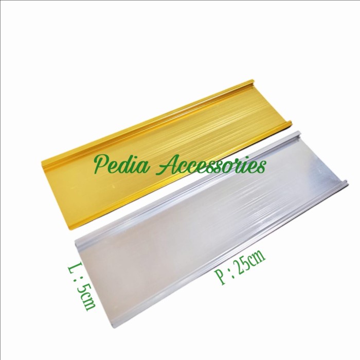 

Alumunium sliding / alumunium papan nama geser 5cm x 25cm Kode 13